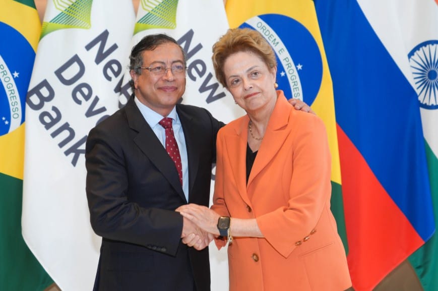 petro y rouseff adhesión colombia banco desarrollo BRICS